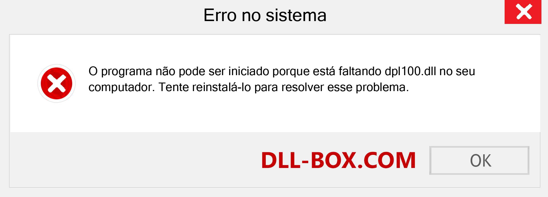 Arquivo dpl100.dll ausente ?. Download para Windows 7, 8, 10 - Correção de erro ausente dpl100 dll no Windows, fotos, imagens